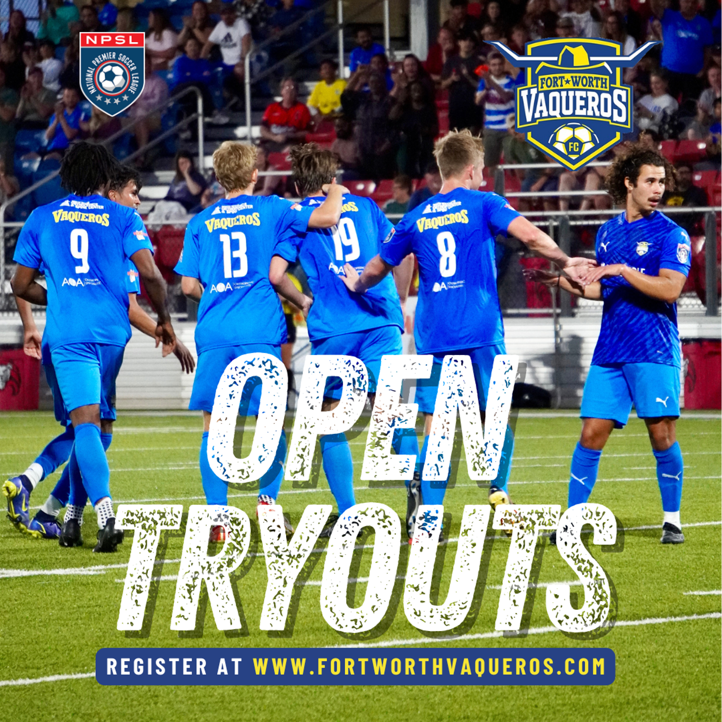 Fort Worth Vaqueros Open Tryouts on Oct 27!